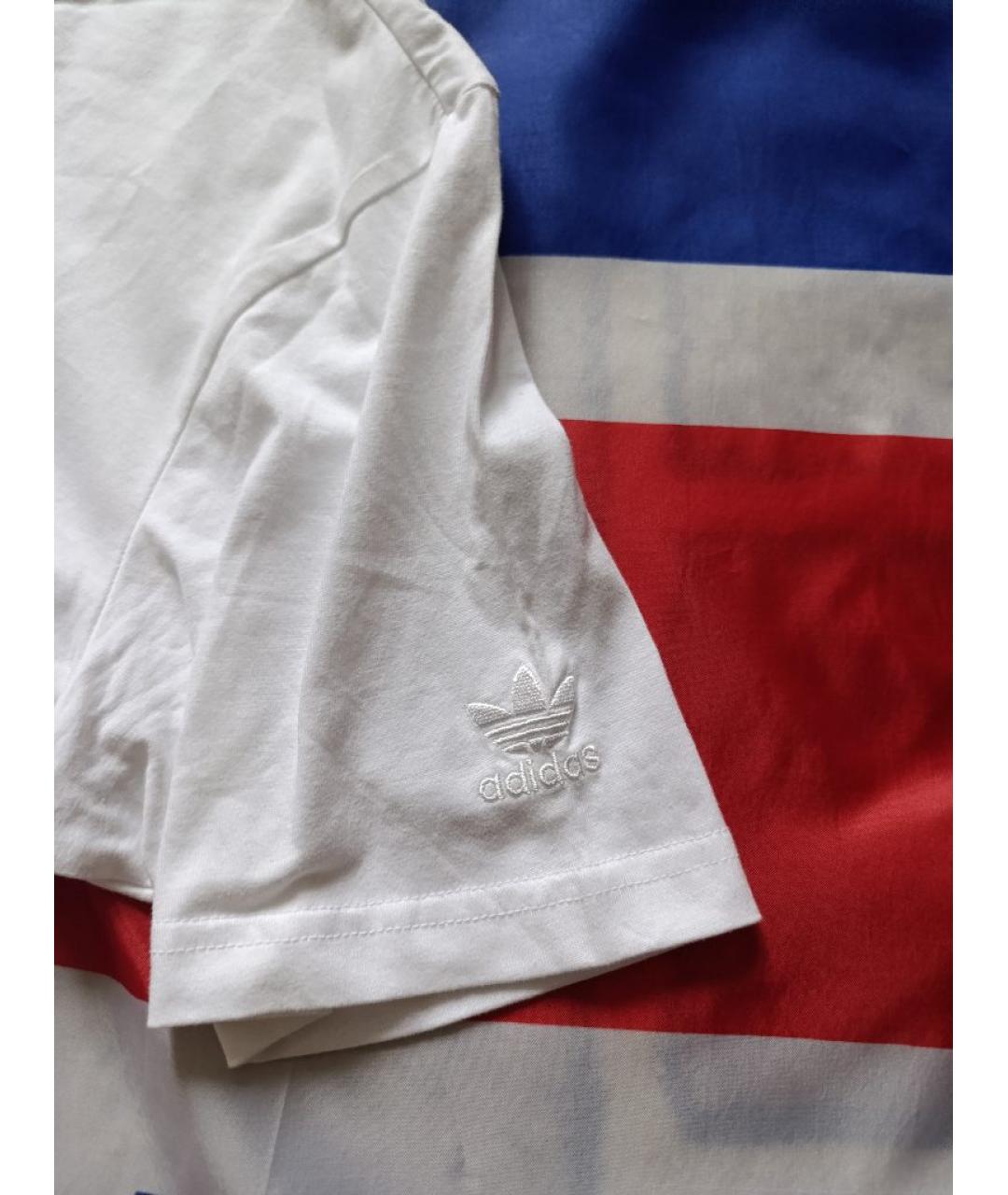 ADIDAS Белая хлопковая футболка, фото 3