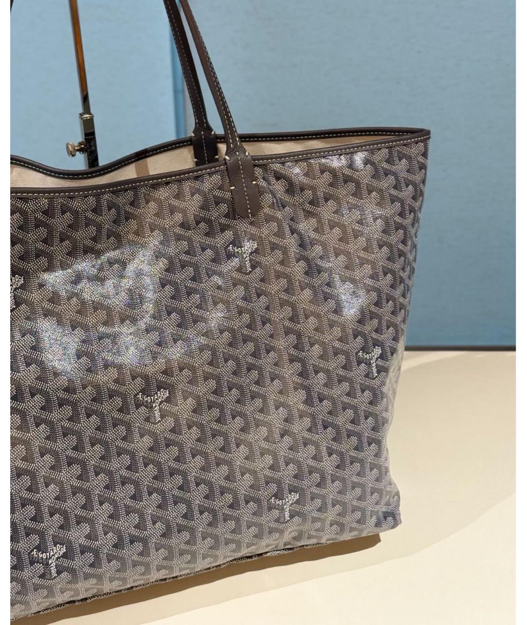 GOYARD Коричневая кожаная сумка тоут, фото 4