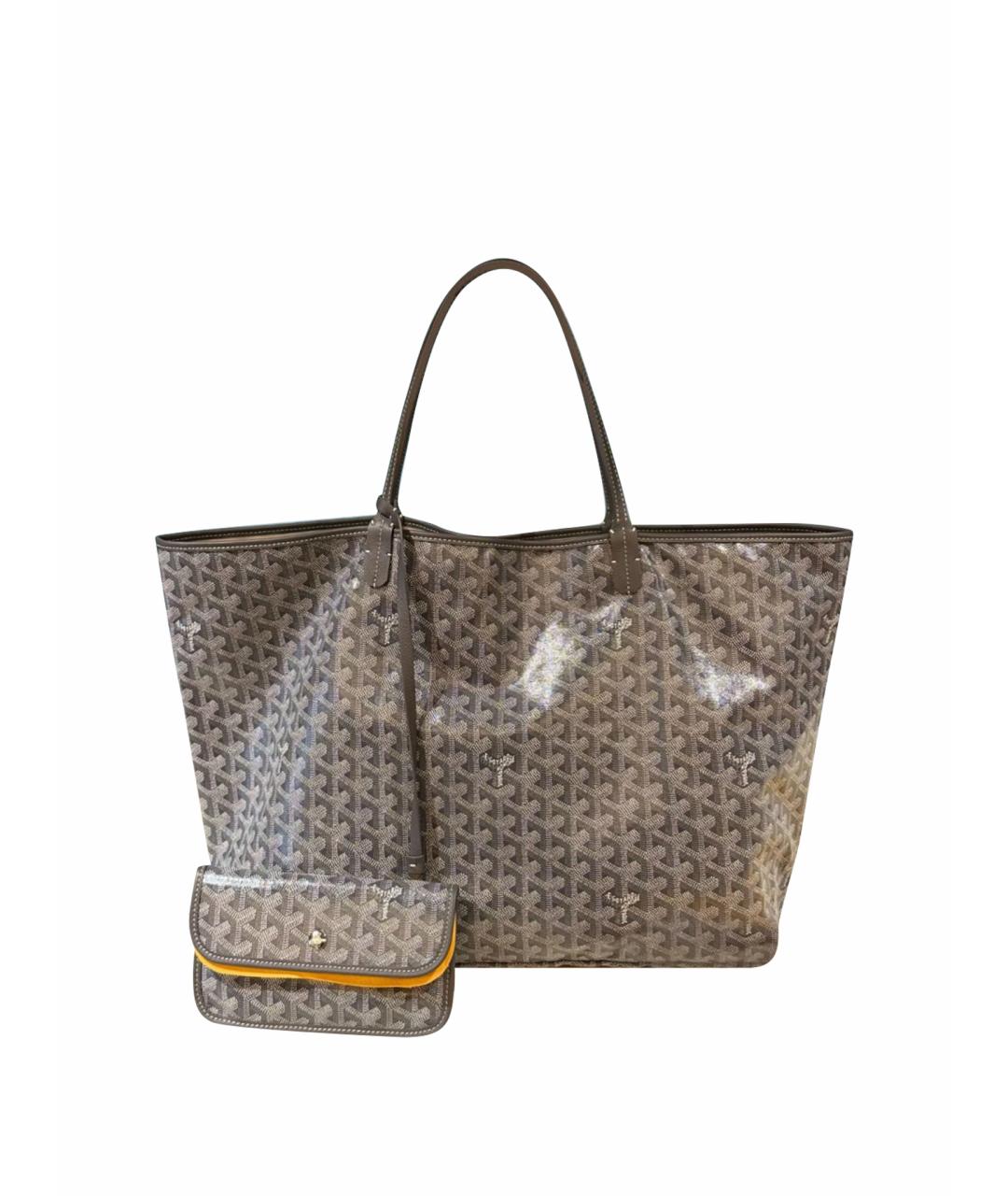 GOYARD Коричневая кожаная сумка тоут, фото 1