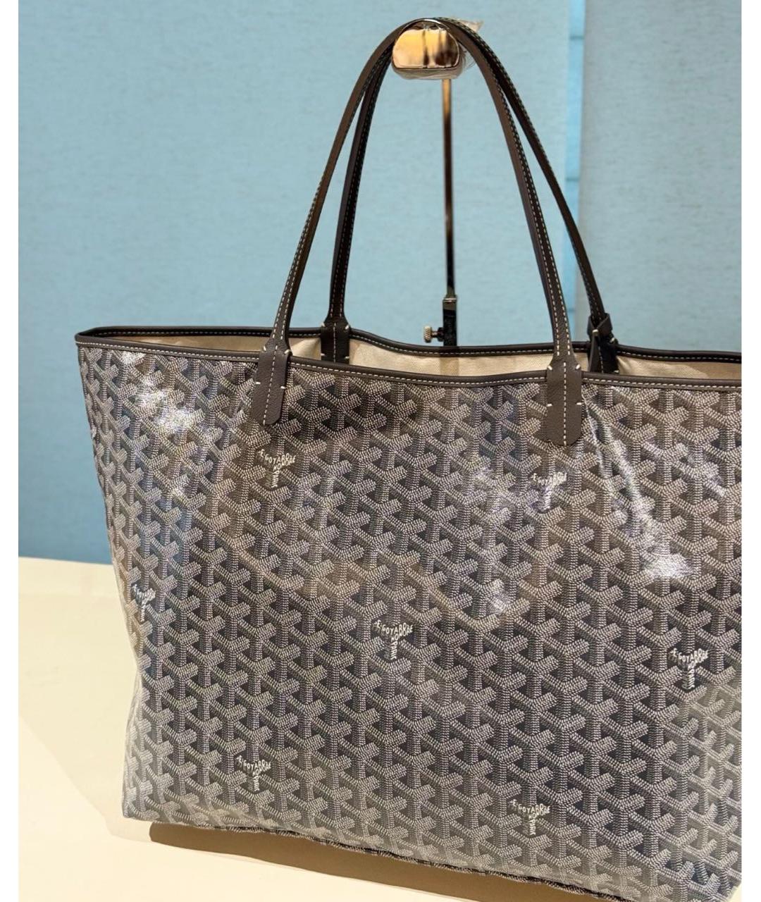 GOYARD Коричневая кожаная сумка тоут, фото 5