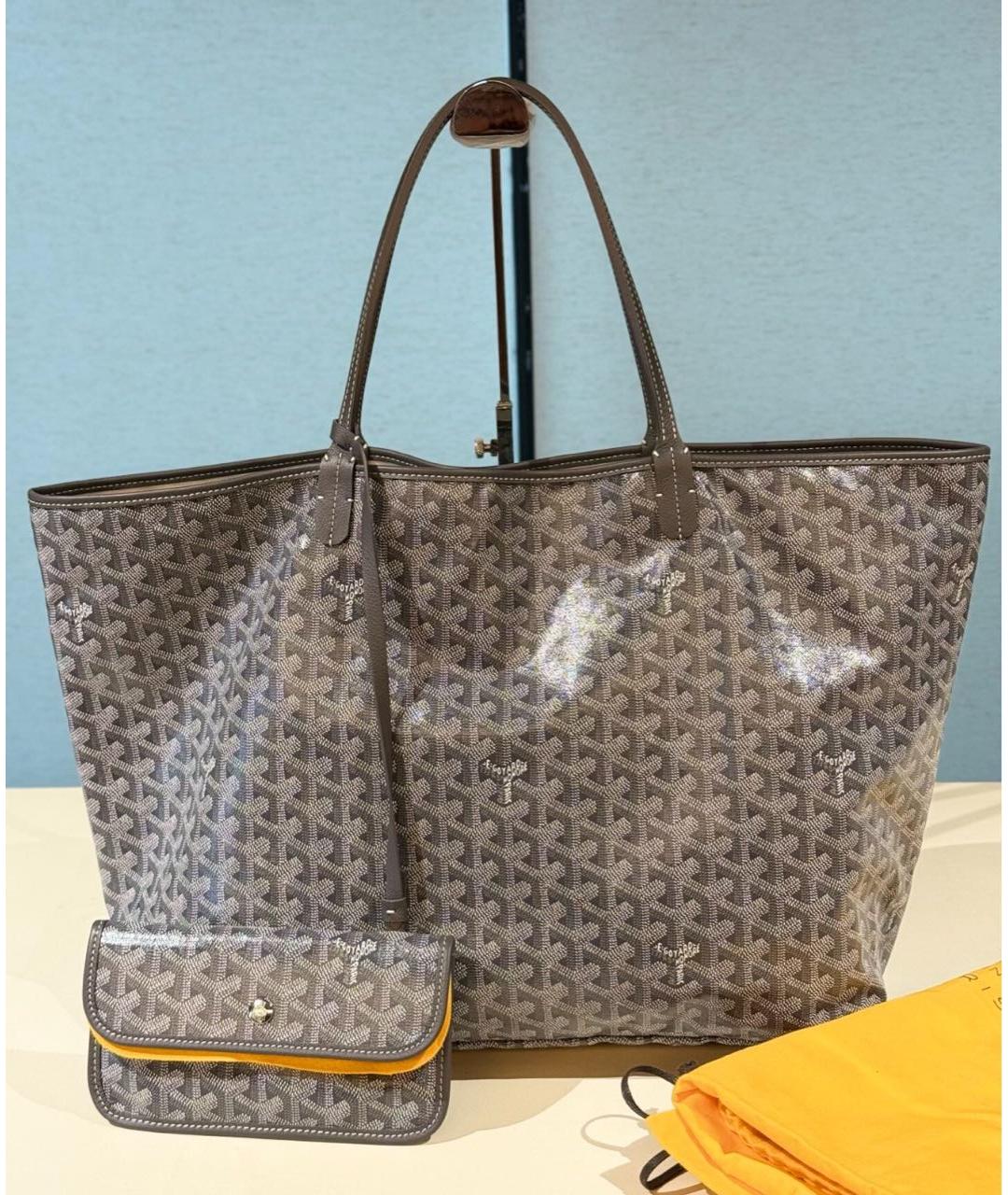 GOYARD Коричневая кожаная сумка тоут, фото 6