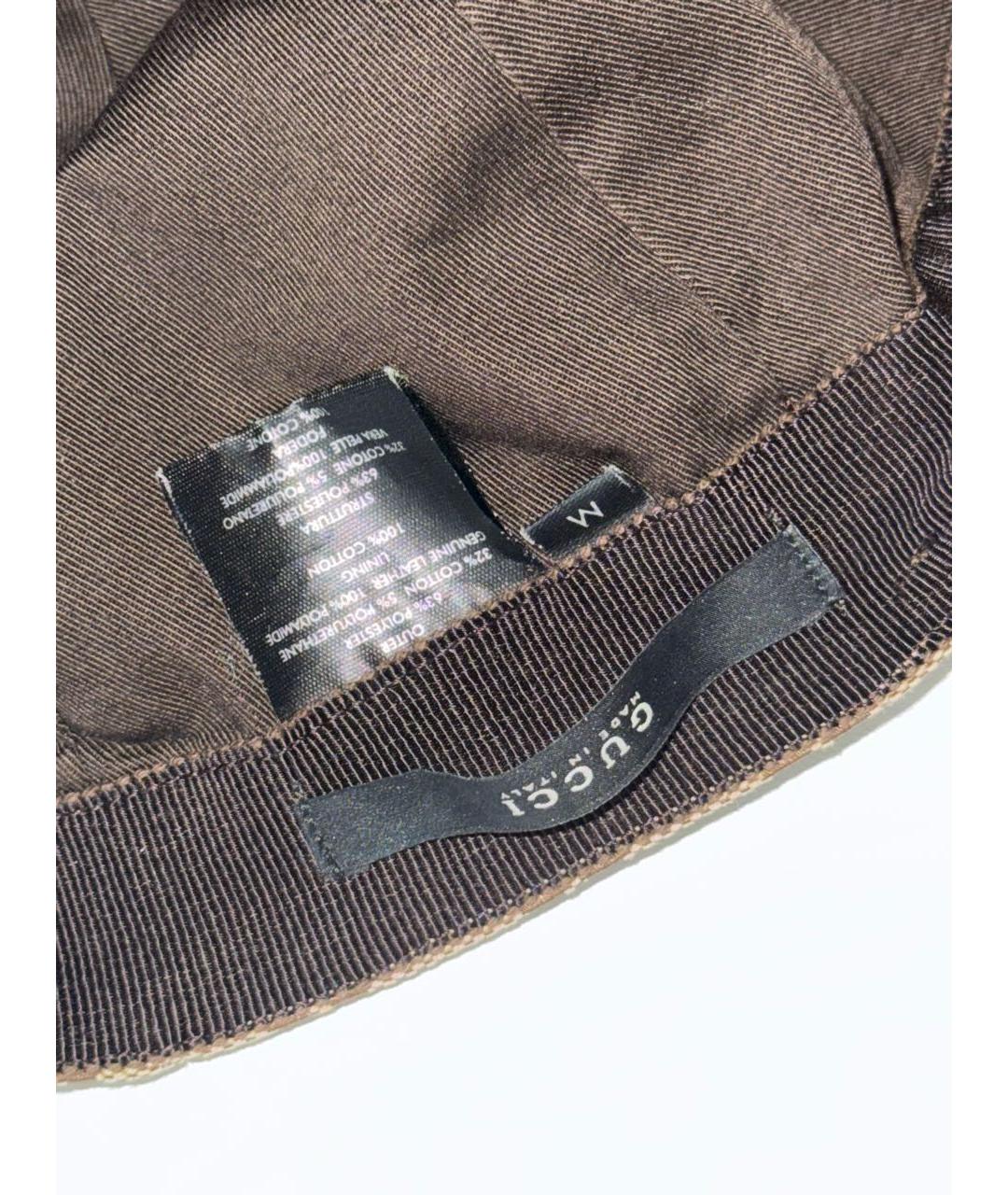 GUCCI Бежевая хлопковая кепка, фото 3