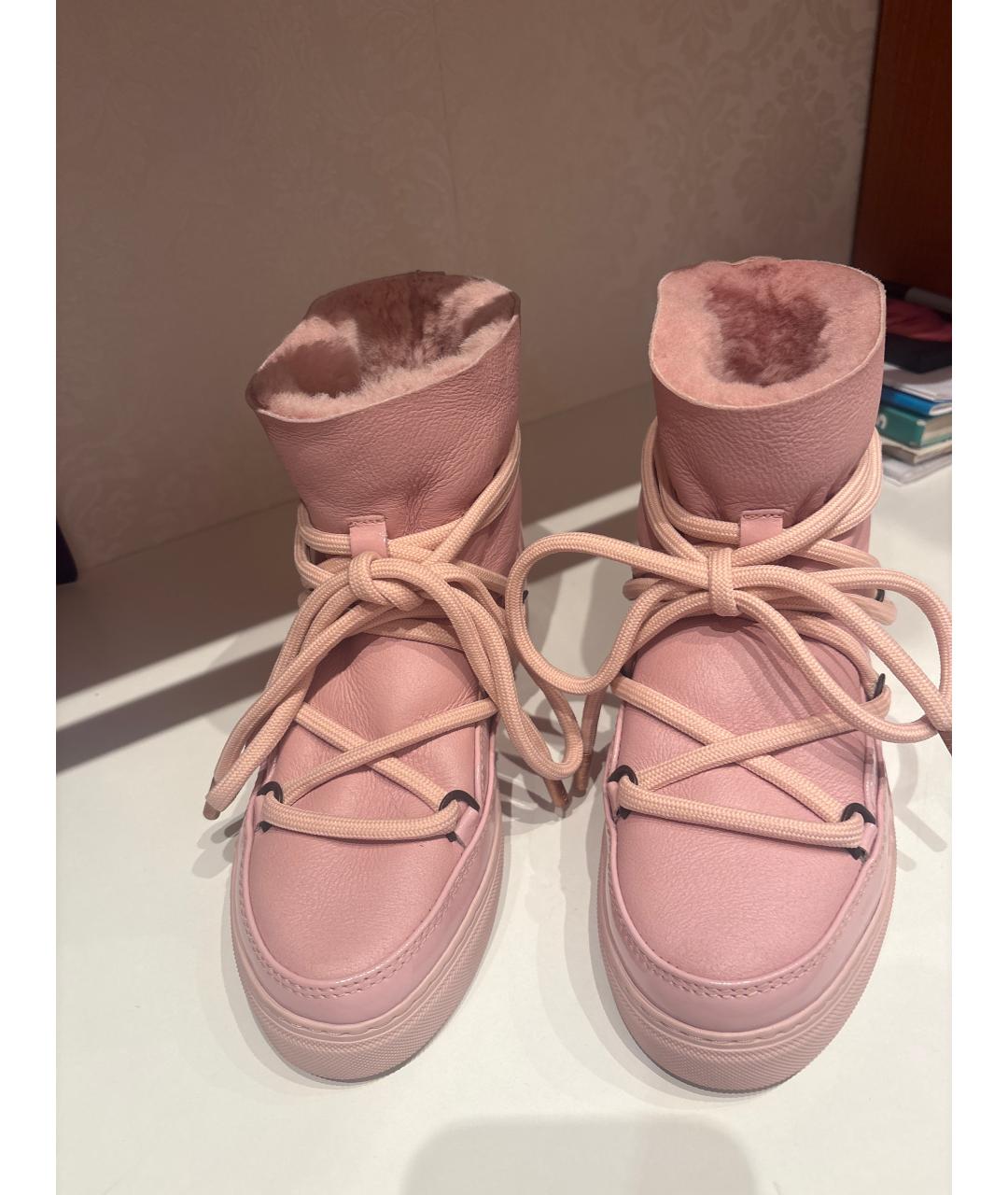 INUIKII Розовые кожаные ботинки, фото 2