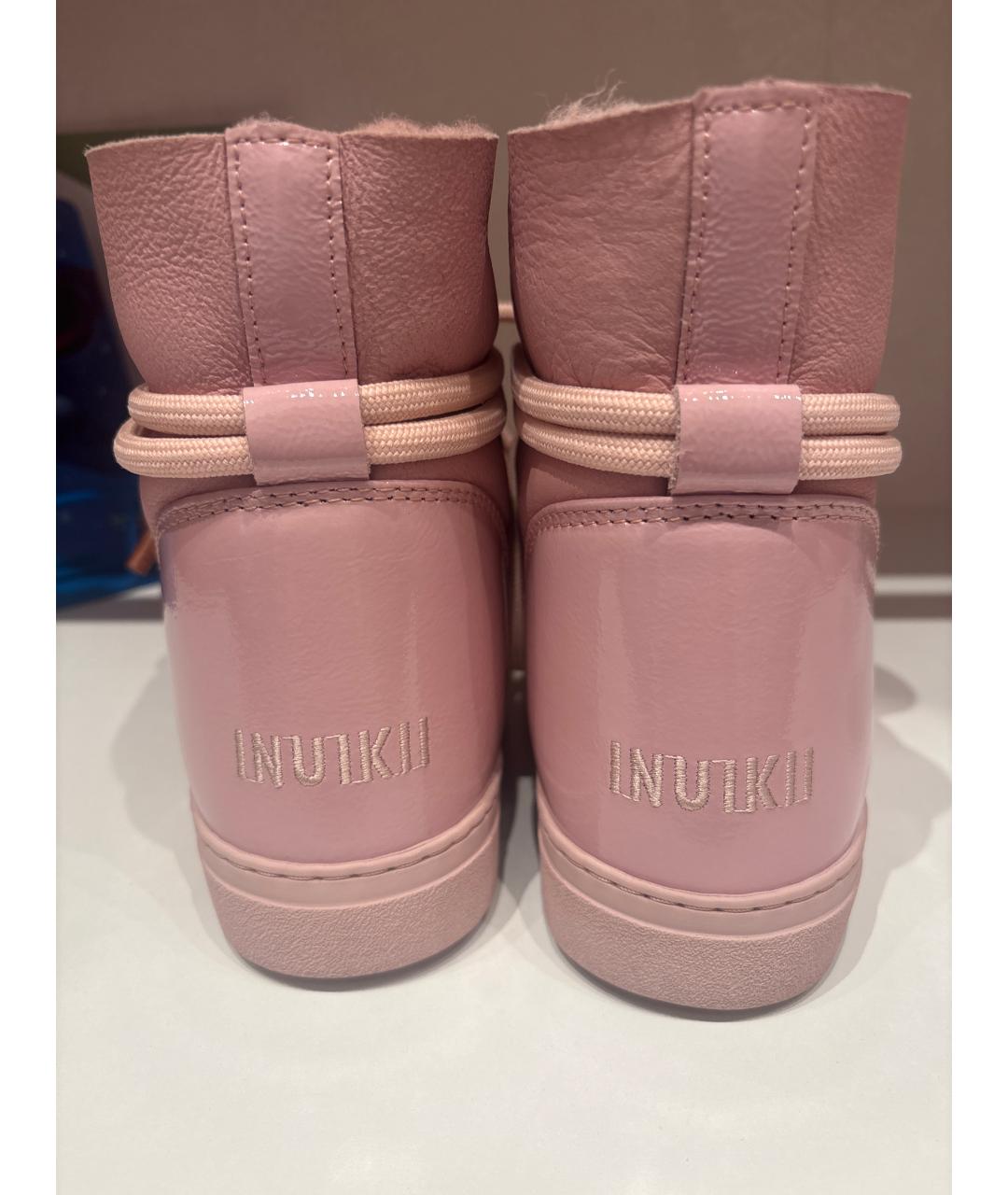 INUIKII Розовые кожаные ботинки, фото 4