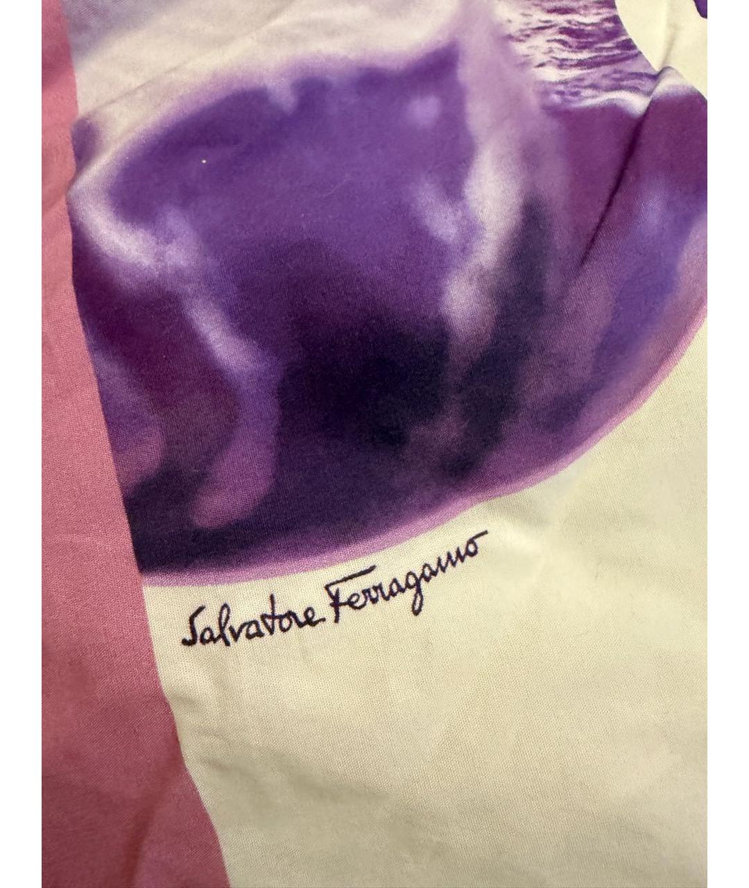 FERRAGAMO Мульти хлопковое повседневное платье, фото 7