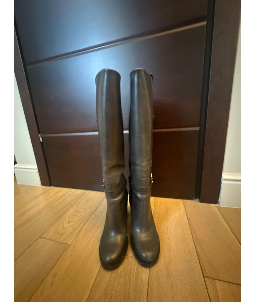 GUCCI Черные кожаные сапоги, фото 2