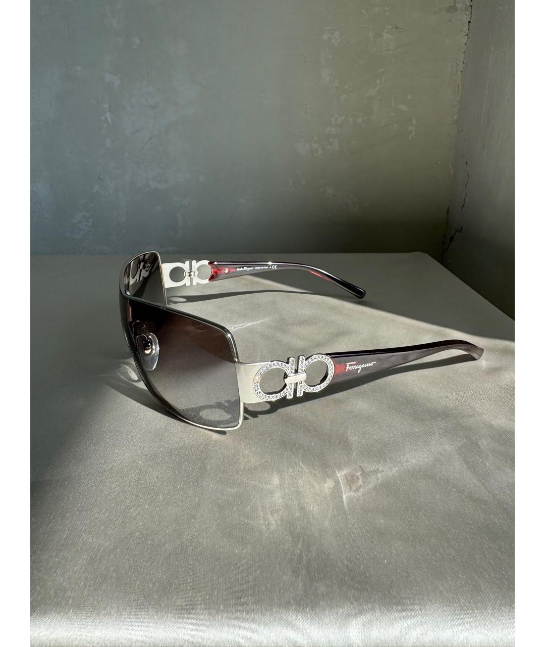 FERRAGAMO Черные пластиковые солнцезащитные очки, фото 5