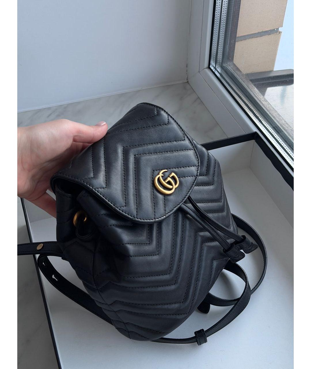 GUCCI Черный кожаный рюкзак, фото 2