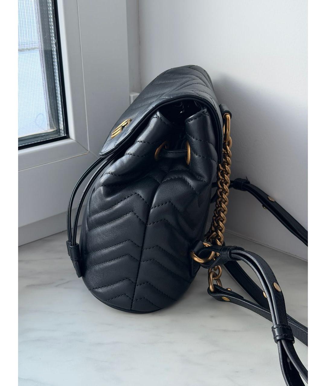 GUCCI Черный кожаный рюкзак, фото 8