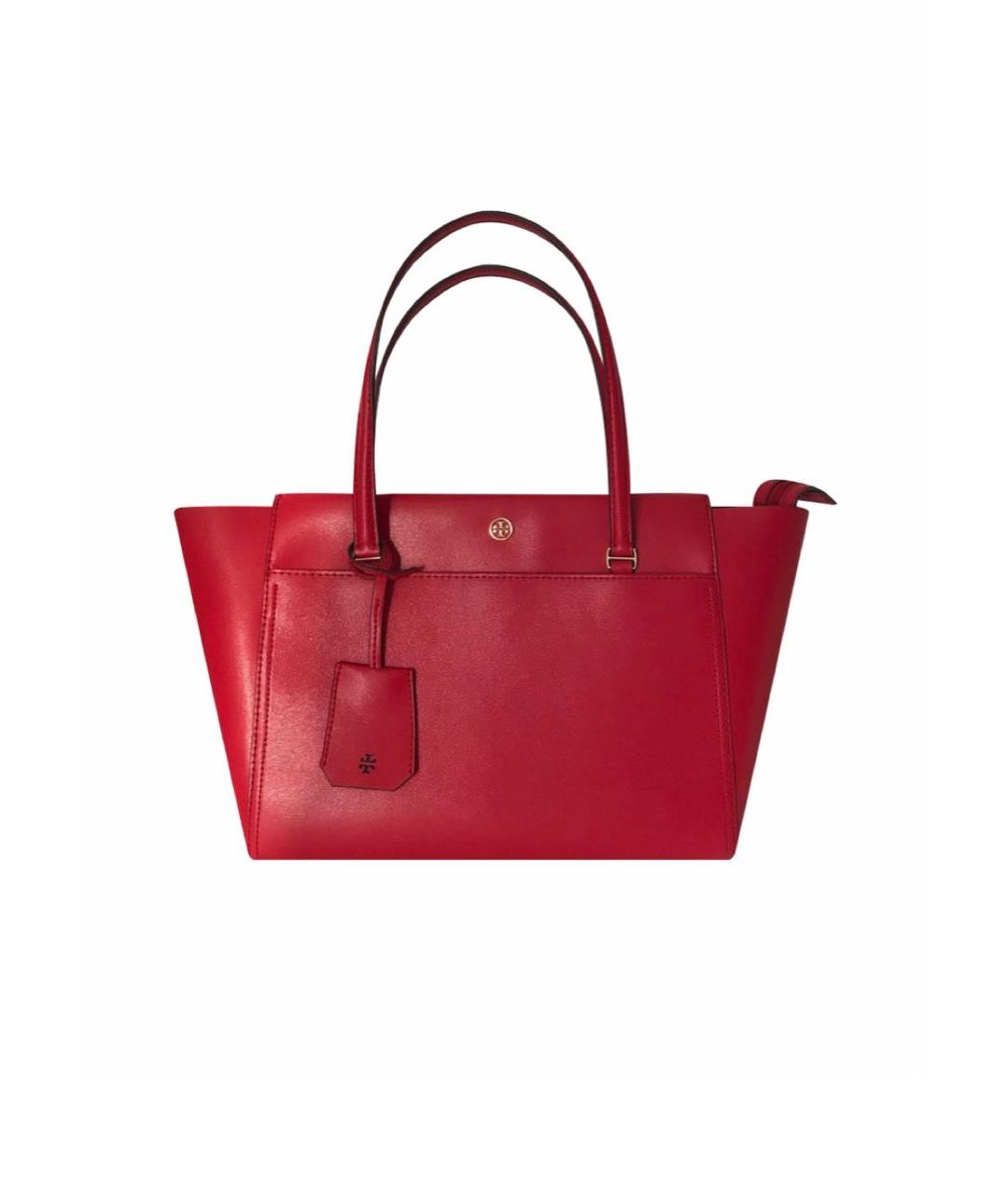 TORY BURCH Красная кожаная сумка тоут, фото 4