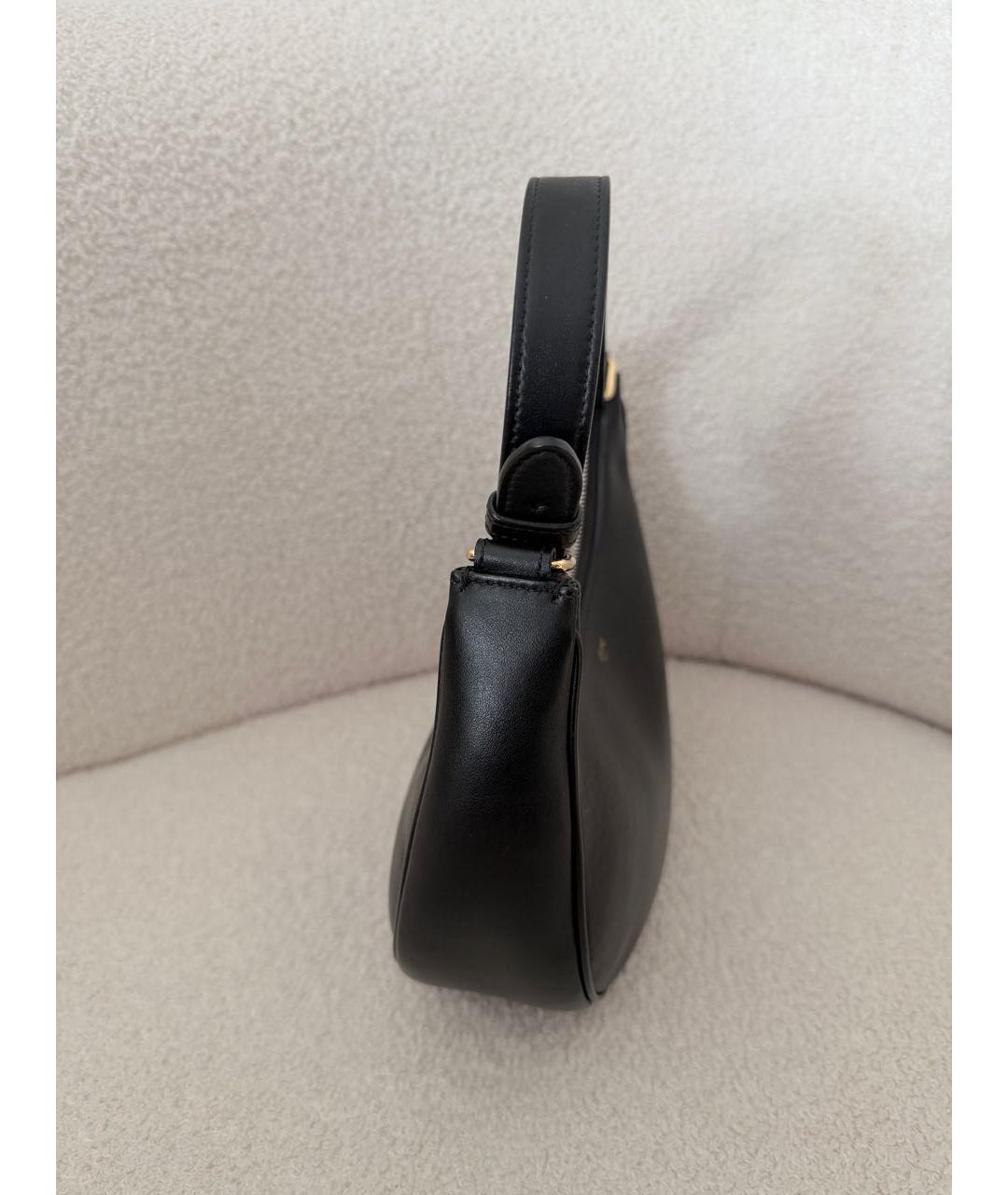 CELINE Черная кожаная сумка с короткими ручками, фото 5