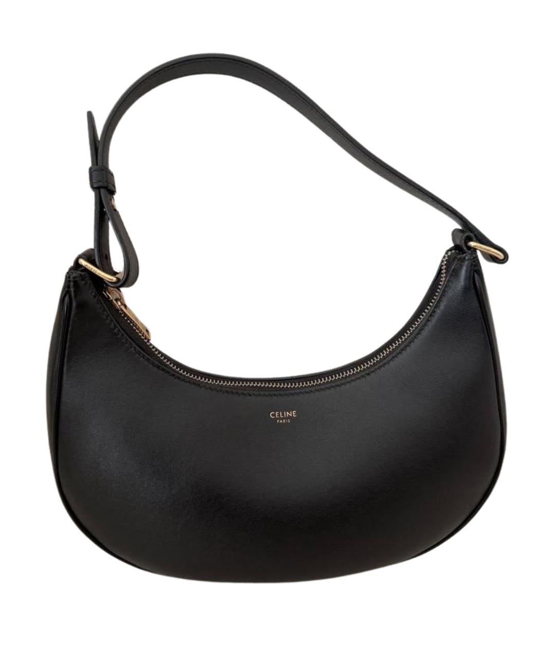 CELINE Черная кожаная сумка с короткими ручками, фото 1