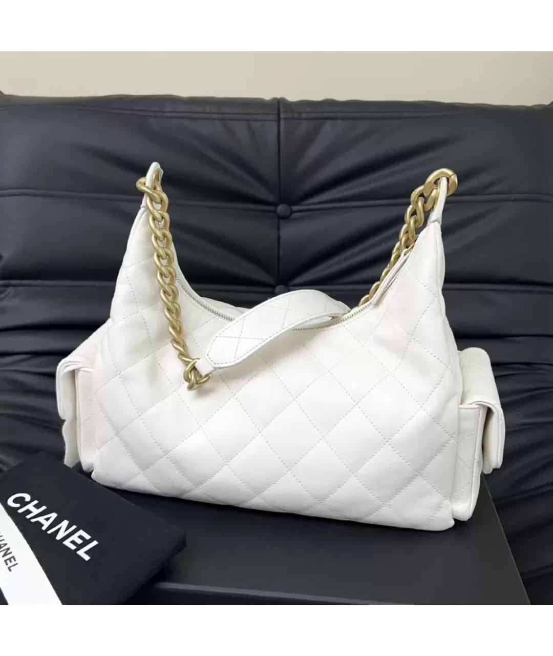 CHANEL Белая сумка через плечо, фото 4