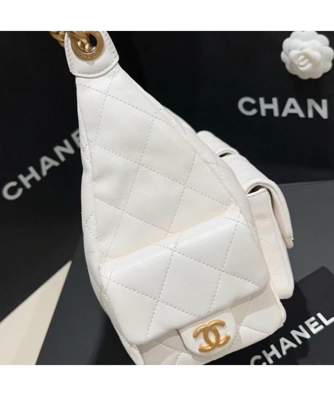 CHANEL Белая сумка через плечо, фото 7