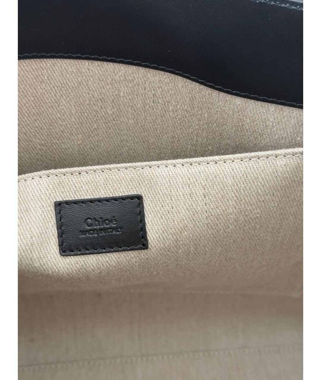 CHLOE Черная кожаная сумка тоут, фото 7