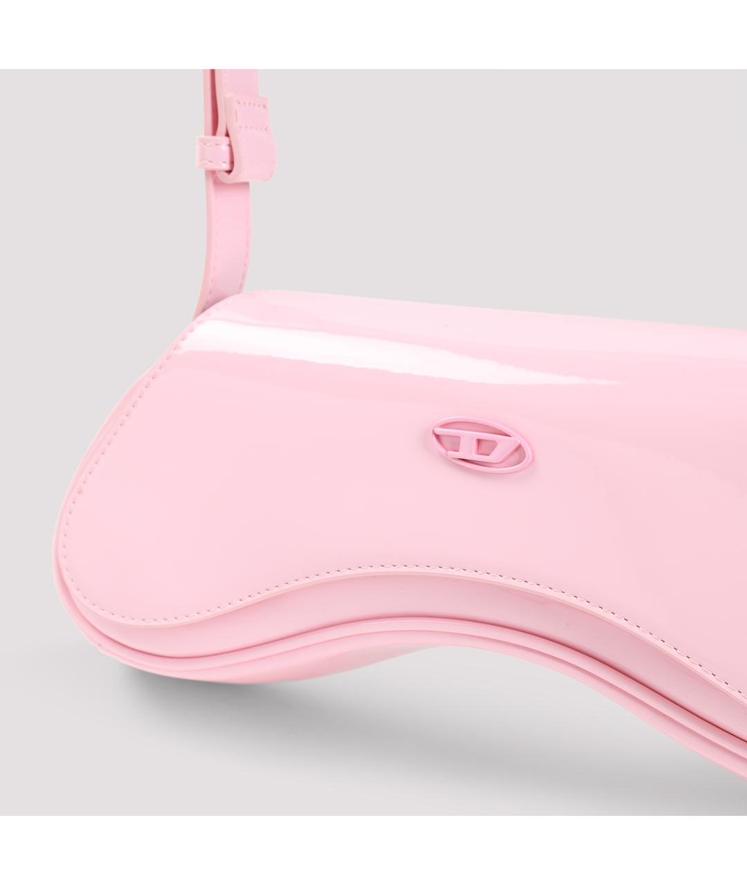 DIESEL Розовая сумка через плечо из искусственной кожи, фото 5