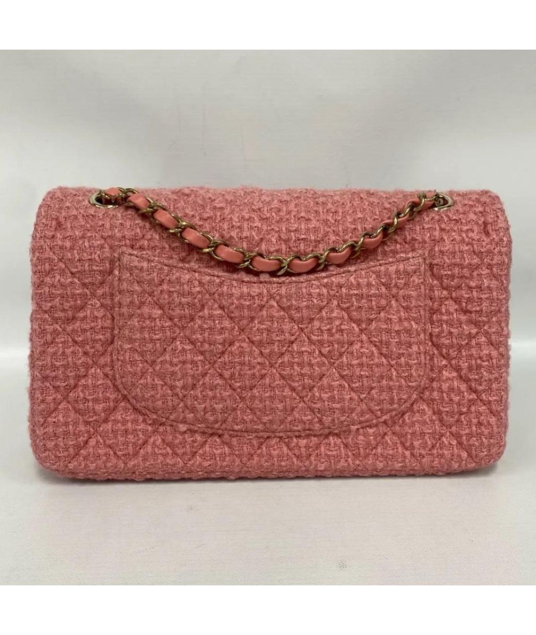 CHANEL Розовая твидовая сумка тоут, фото 4