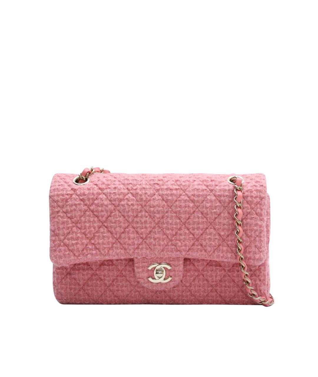 CHANEL Розовая твидовая сумка тоут, фото 1