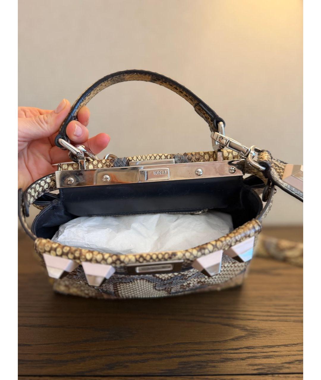 FENDI Мульти сумка с короткими ручками из экзотической кожи, фото 4