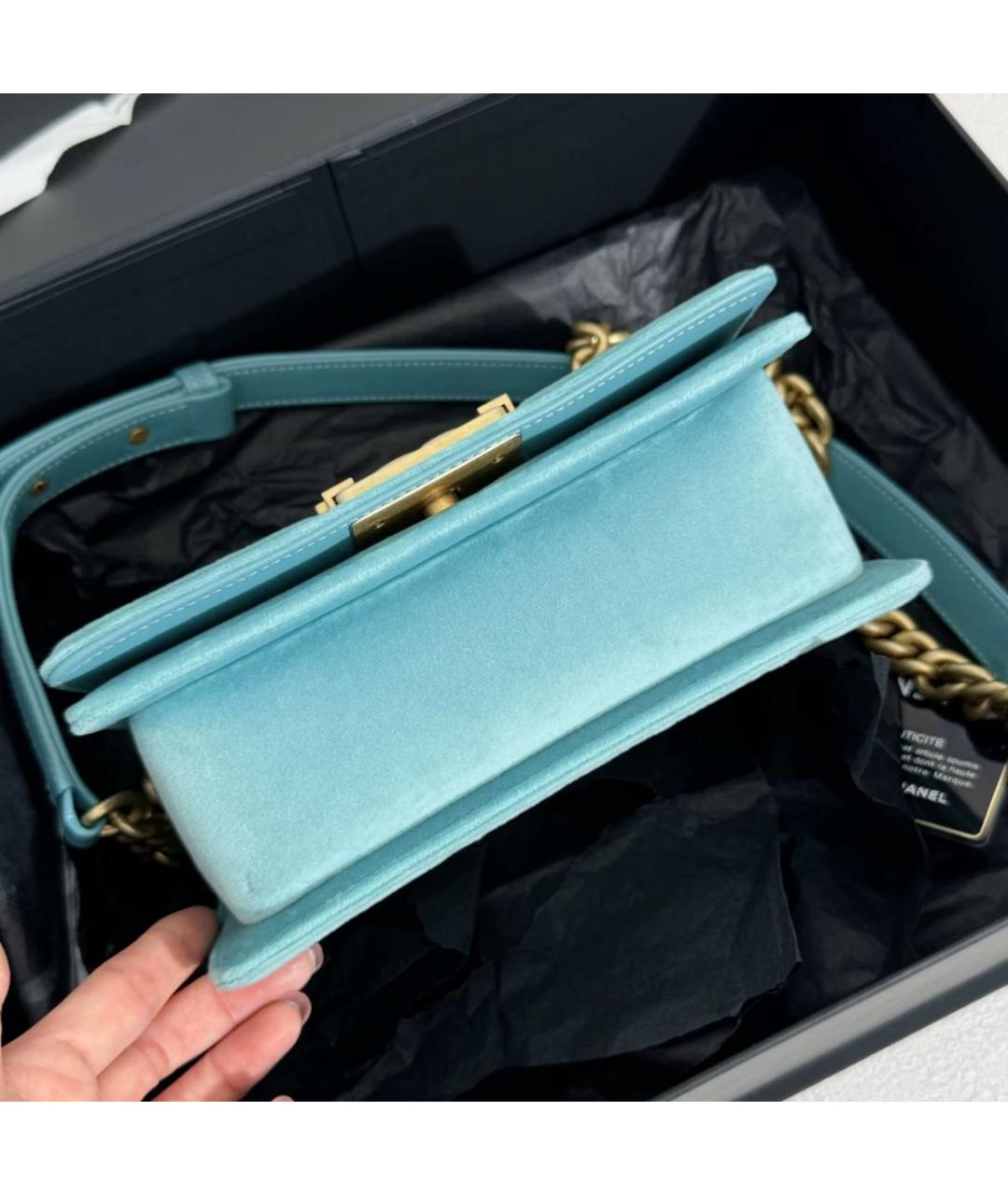 CHANEL Бирюзовая сумка через плечо, фото 6