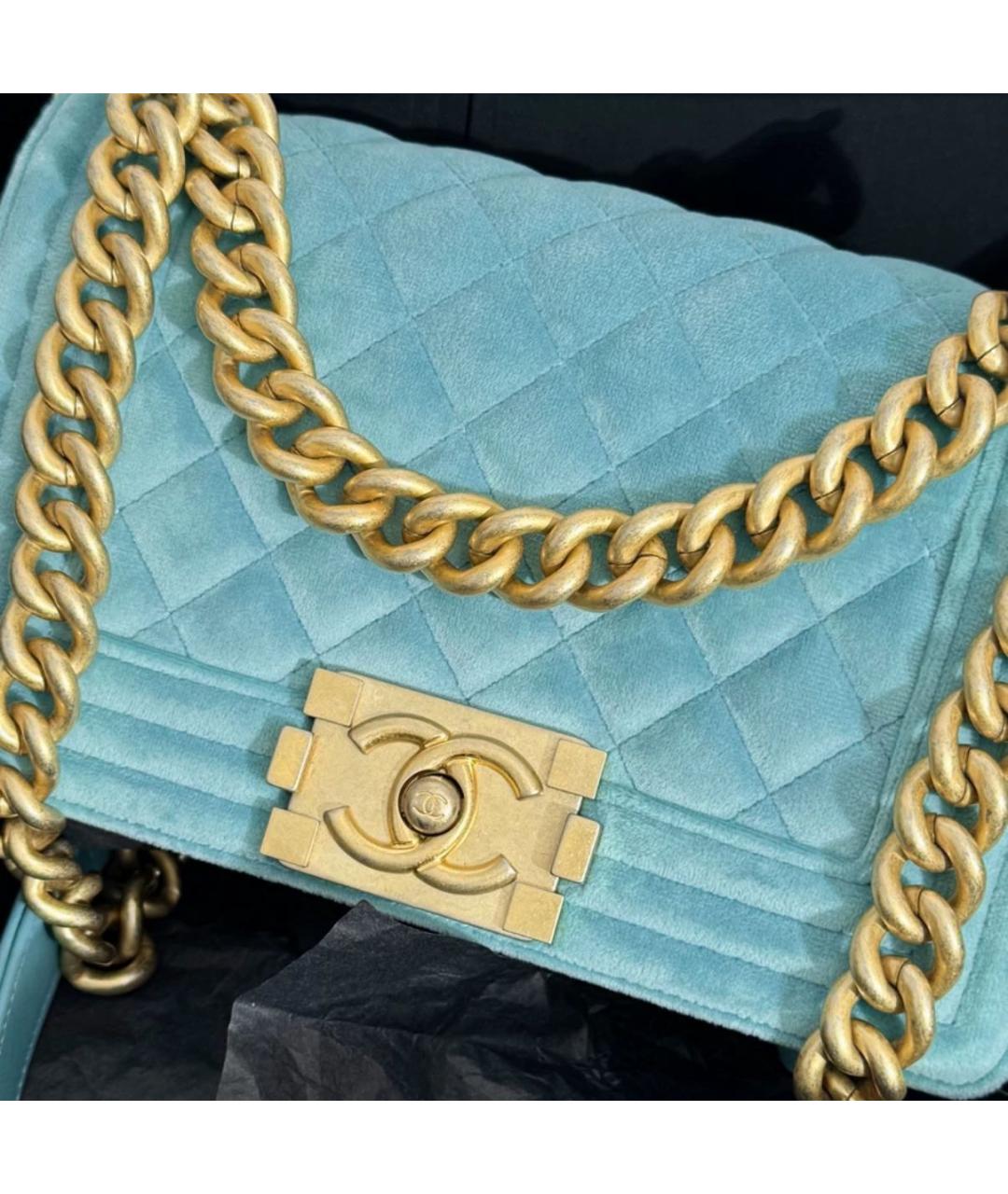 CHANEL Бирюзовая сумка через плечо, фото 3