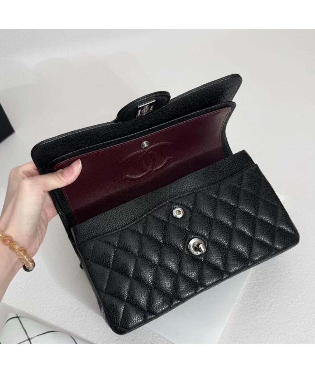 CHANEL Черная кожаная сумка через плечо, фото 5