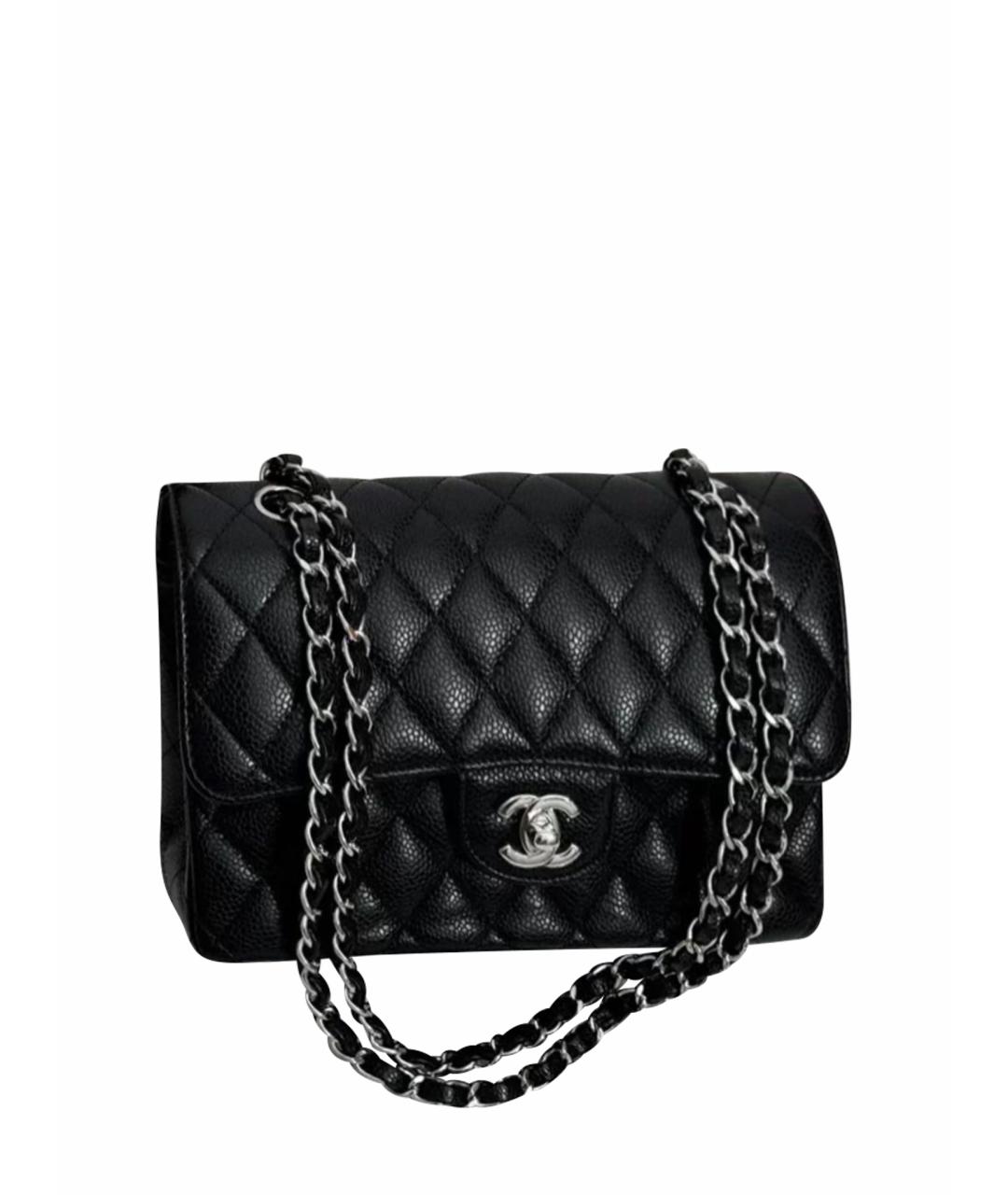 CHANEL Черная кожаная сумка через плечо, фото 1