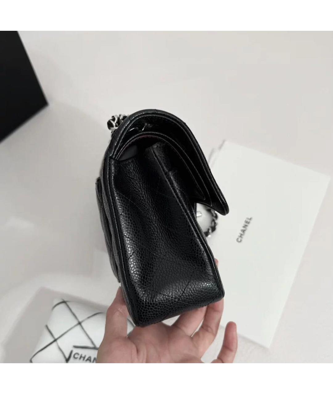 CHANEL Черная кожаная сумка через плечо, фото 8