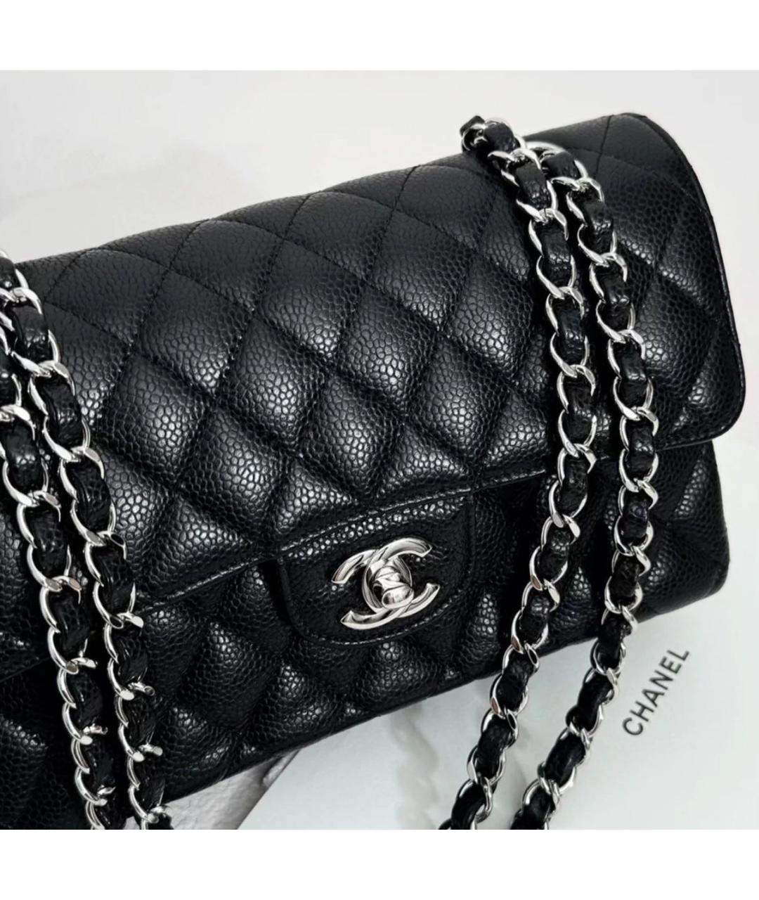 CHANEL Черная кожаная сумка через плечо, фото 4