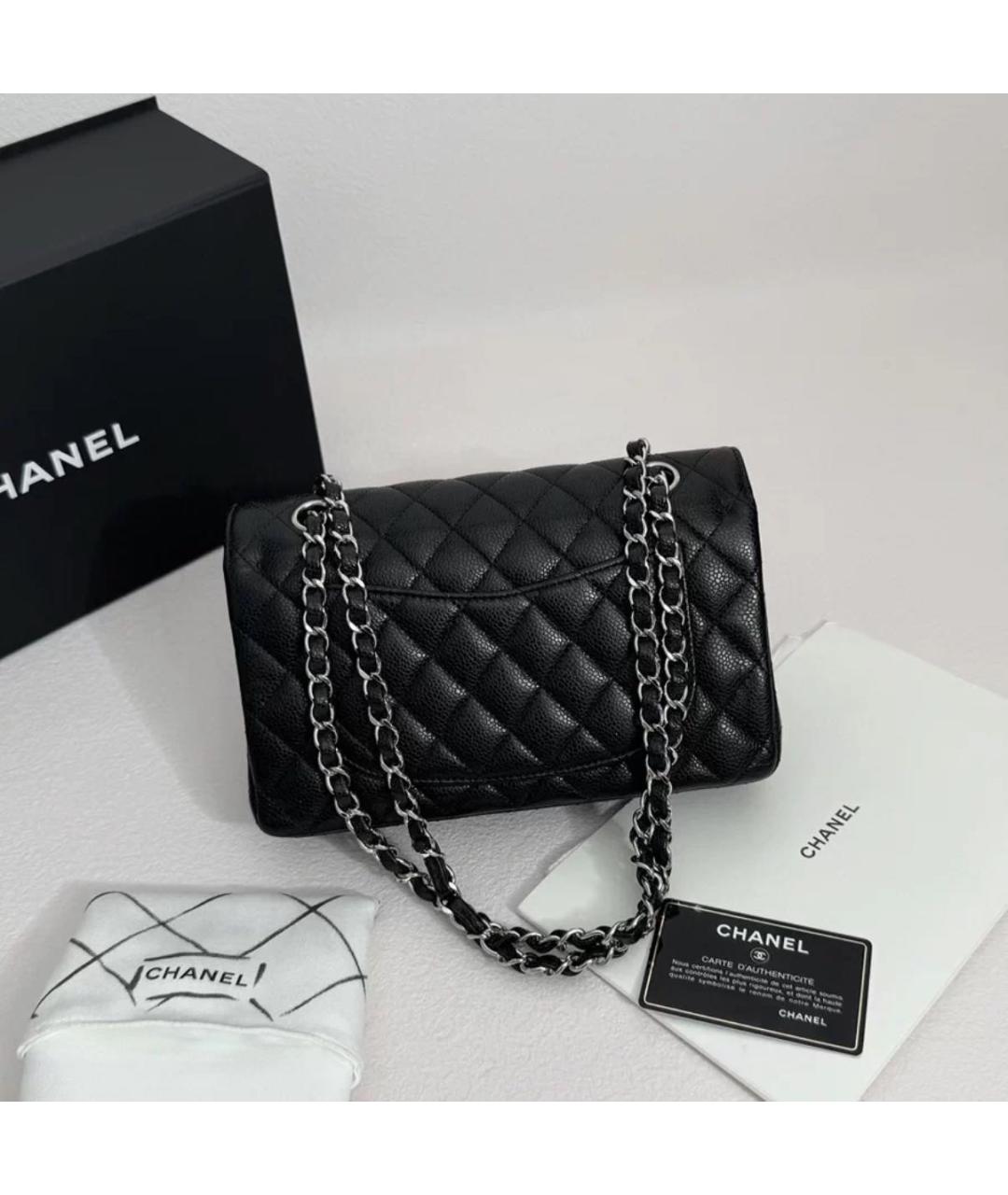 CHANEL Черная кожаная сумка через плечо, фото 3