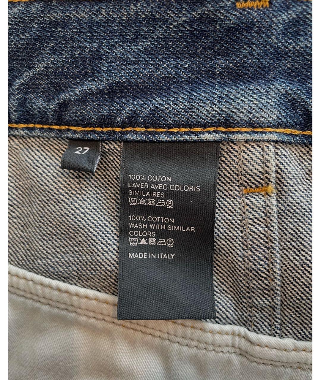 CELINE Синяя хлопковая юбка миди, фото 6