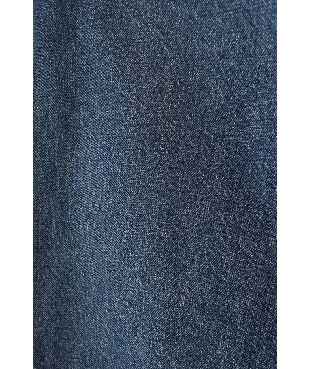 CELINE Синяя хлопковая юбка миди, фото 4