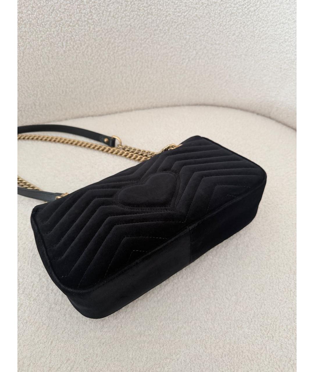 GUCCI Черная бархатная сумка через плечо, фото 3