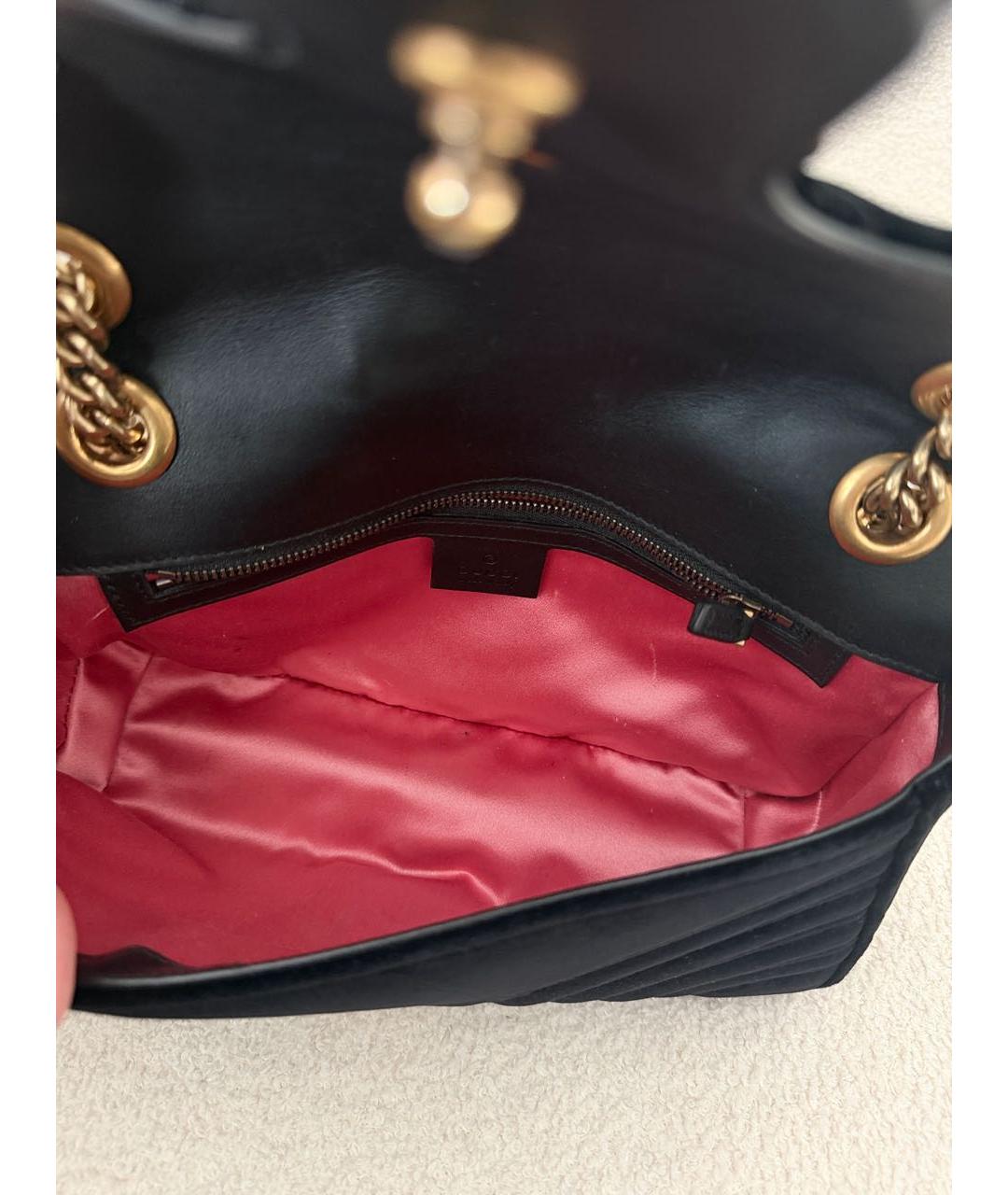 GUCCI Черная бархатная сумка через плечо, фото 4