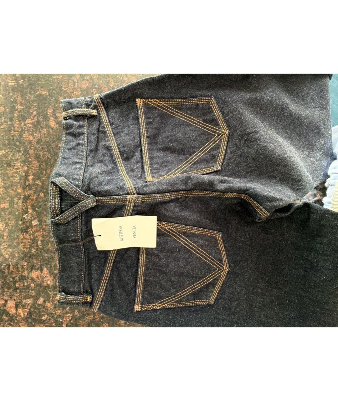BOTTEGA VENETA Темно-синие хлопковые прямые джинсы, фото 5