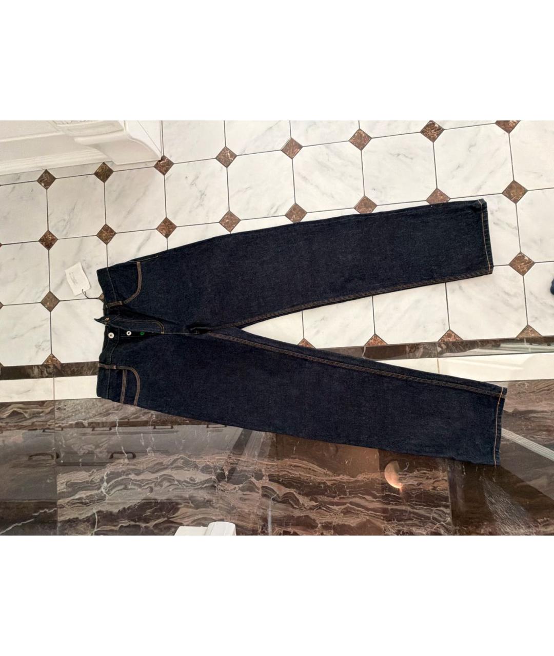 BOTTEGA VENETA Темно-синие хлопковые прямые джинсы, фото 6