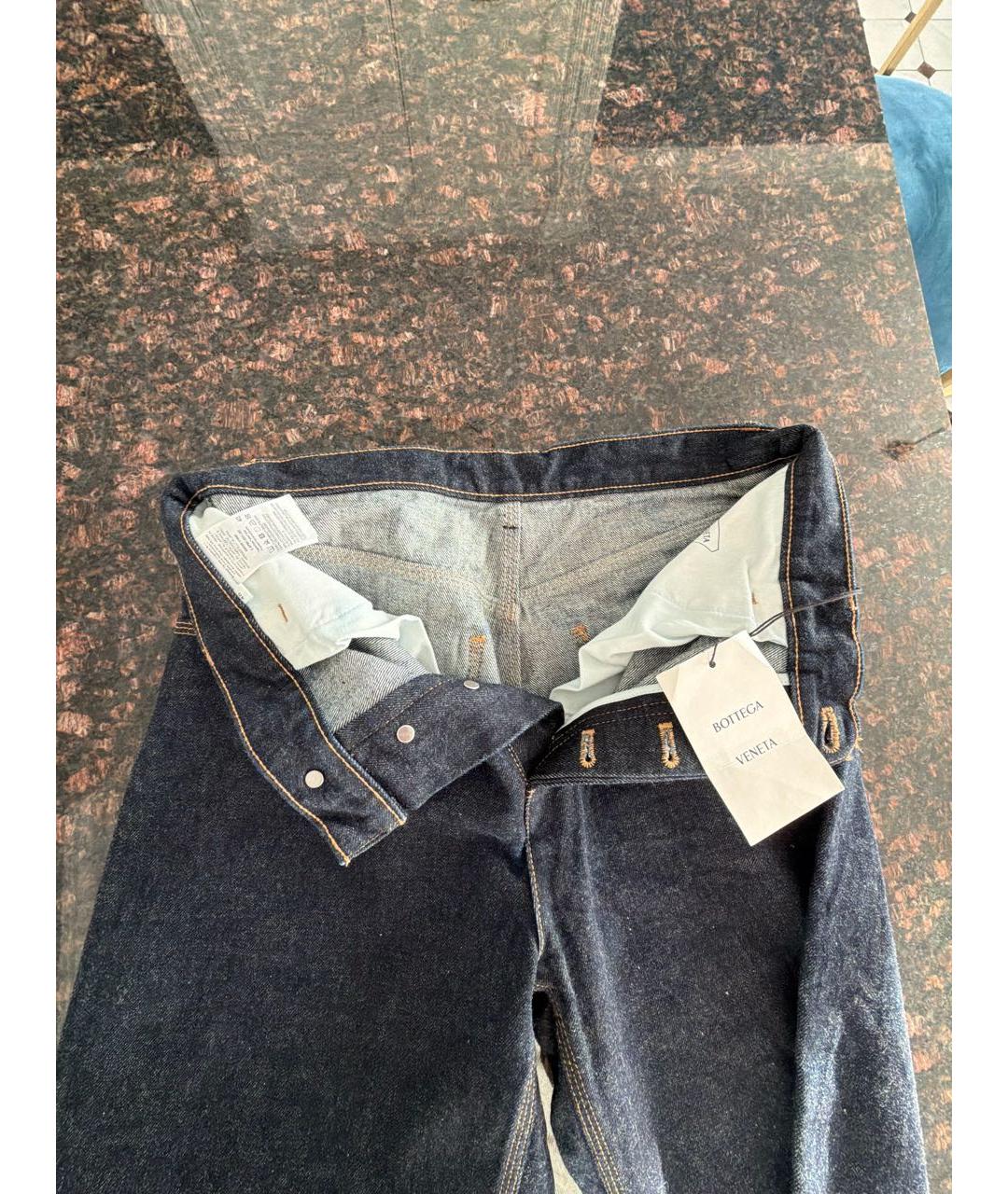 BOTTEGA VENETA Темно-синие хлопковые прямые джинсы, фото 3