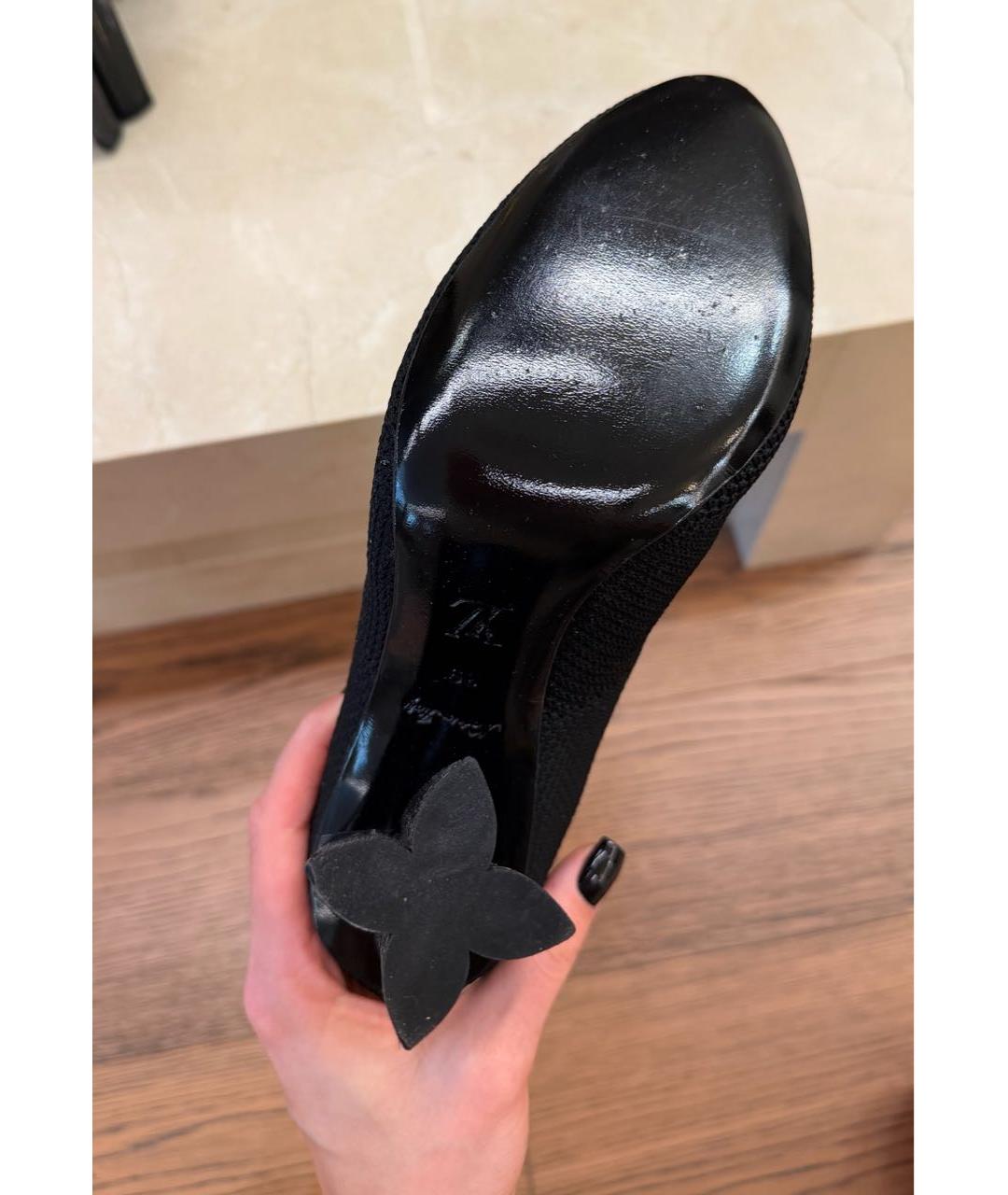 LOUIS VUITTON Черные текстильные ботильоны, фото 3