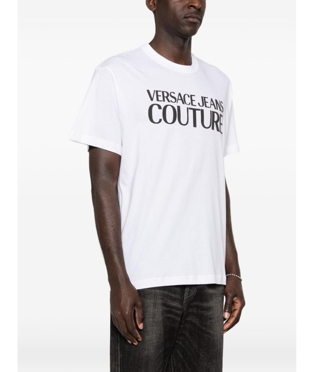 VERSACE JEANS COUTURE Белая хлопковая футболка, фото 5
