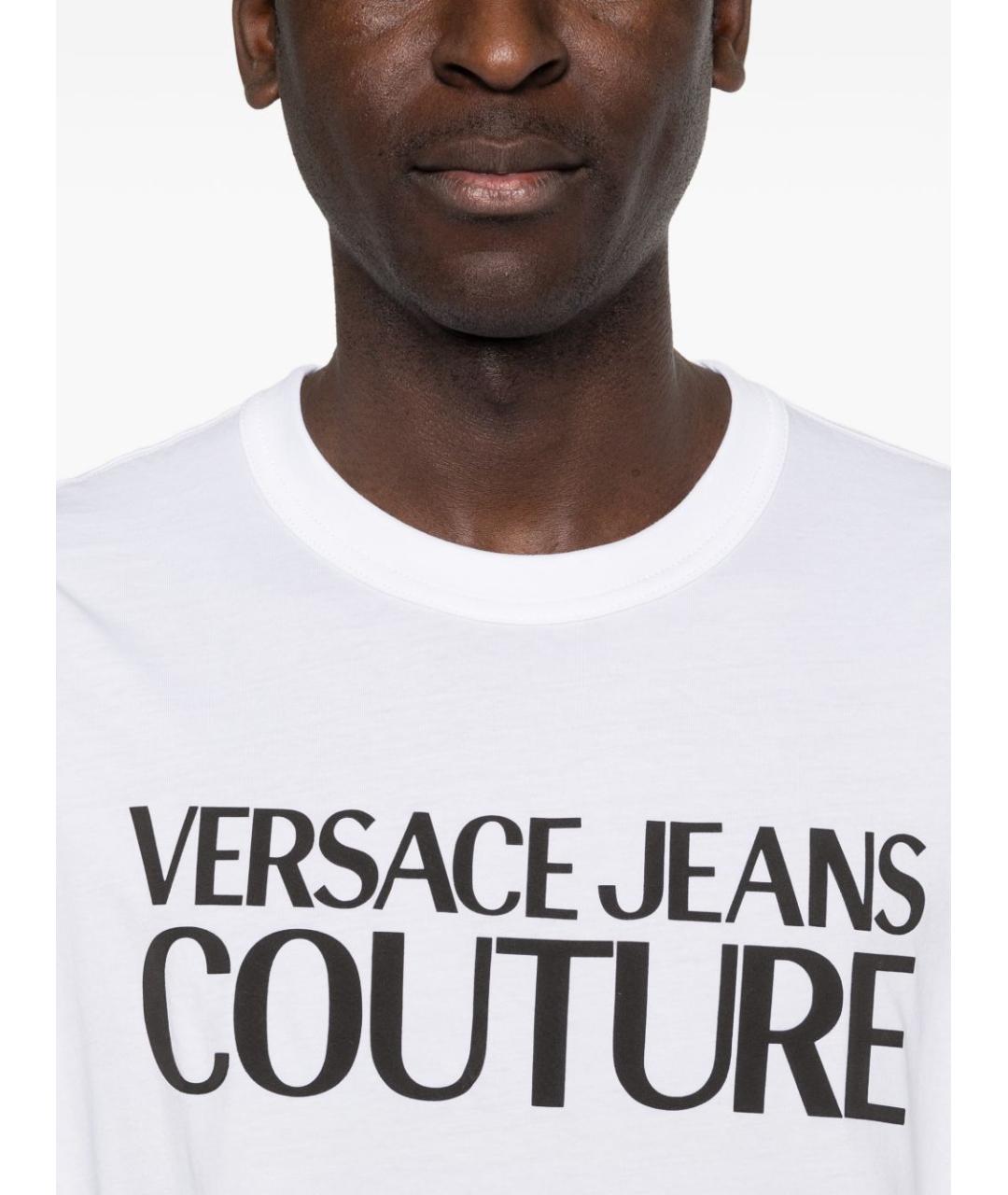 VERSACE JEANS COUTURE Белая хлопковая футболка, фото 2