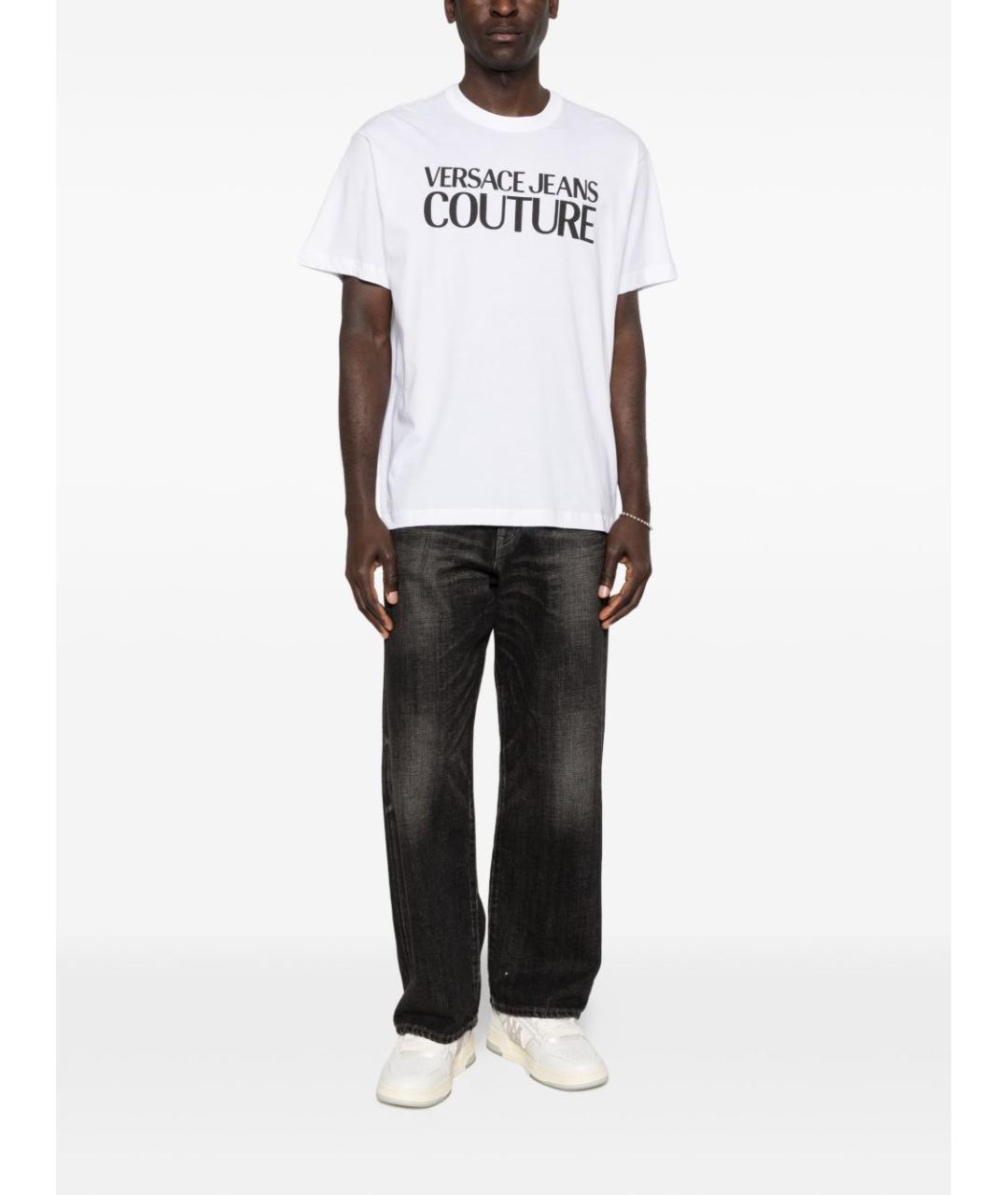VERSACE JEANS COUTURE Белая хлопковая футболка, фото 4