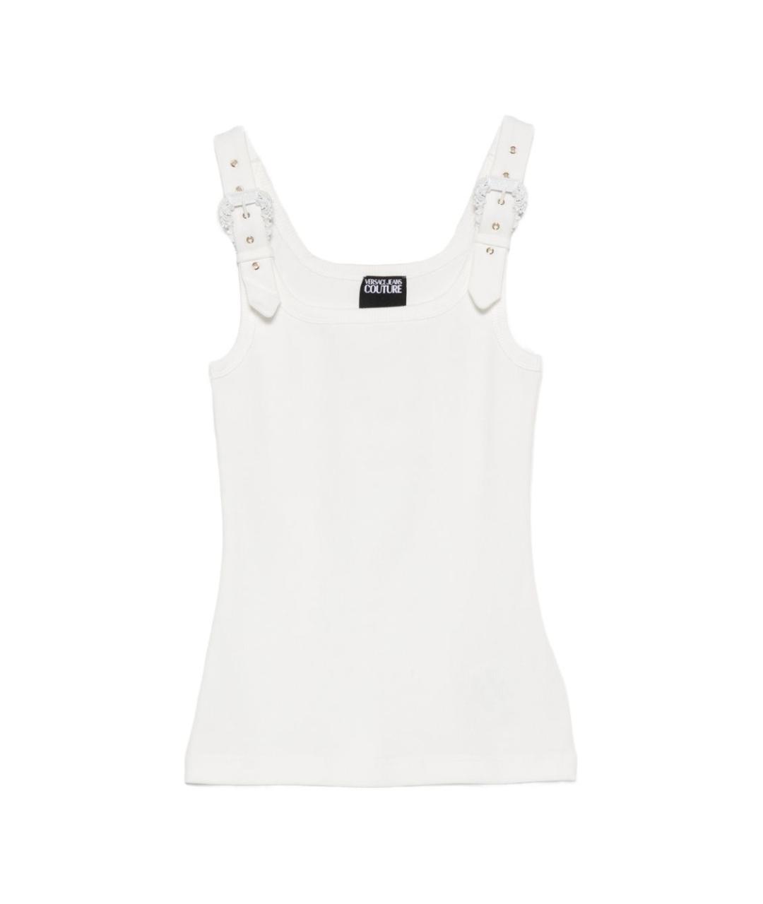 VERSACE JEANS COUTURE Бежевая хлопковая майка, фото 1