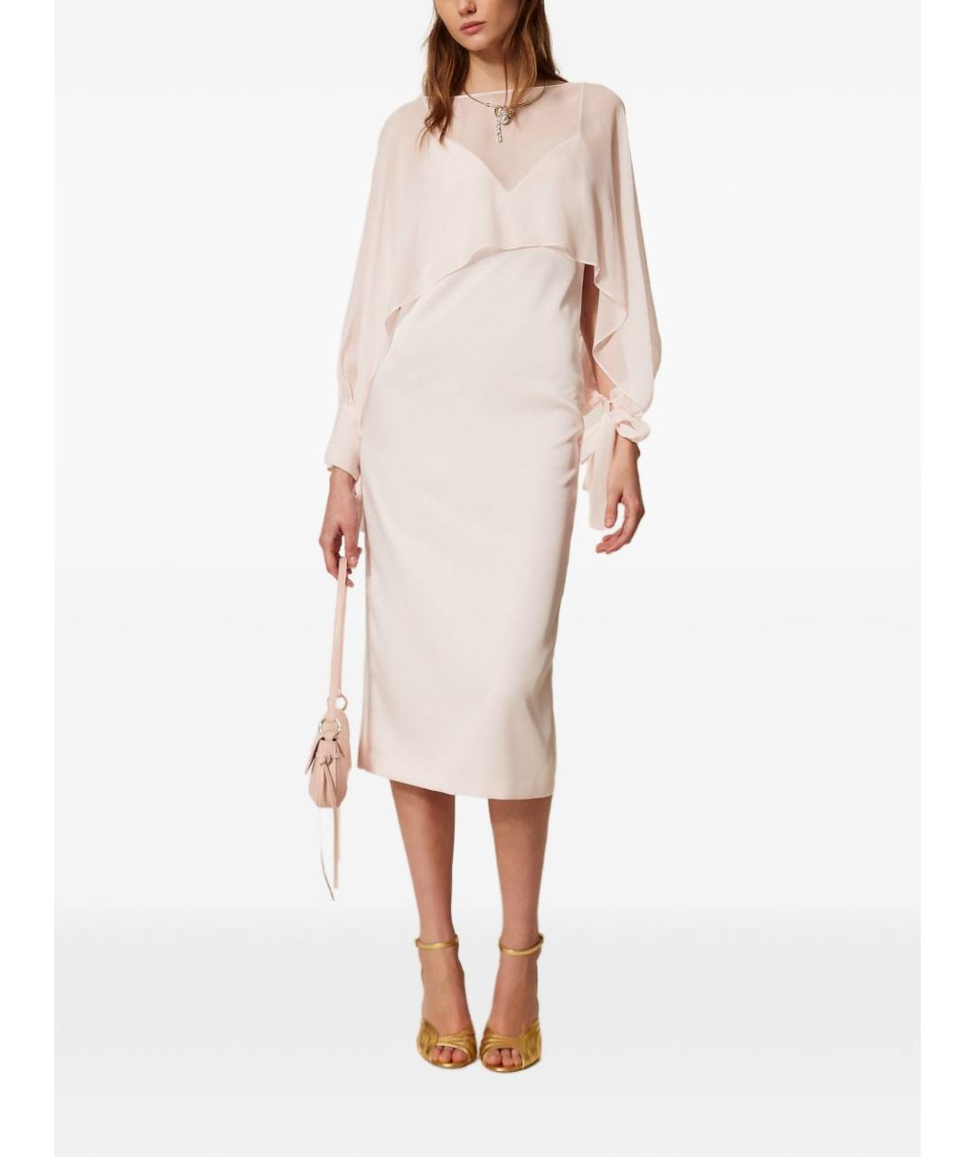 TWIN-SET Розовая вискозная блузы, фото 2