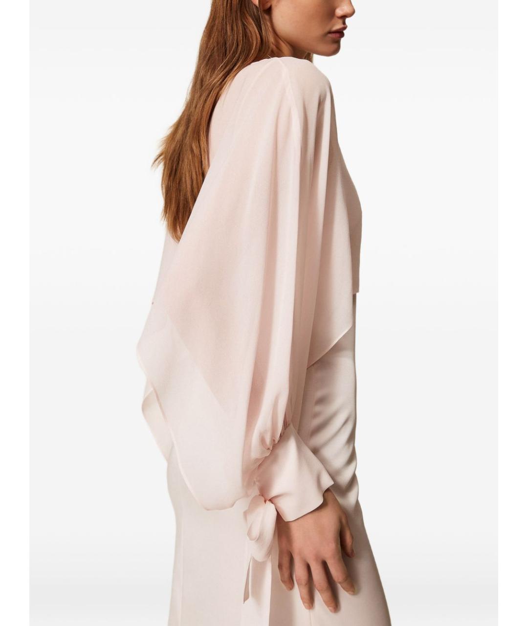 TWIN-SET Розовая вискозная блузы, фото 4