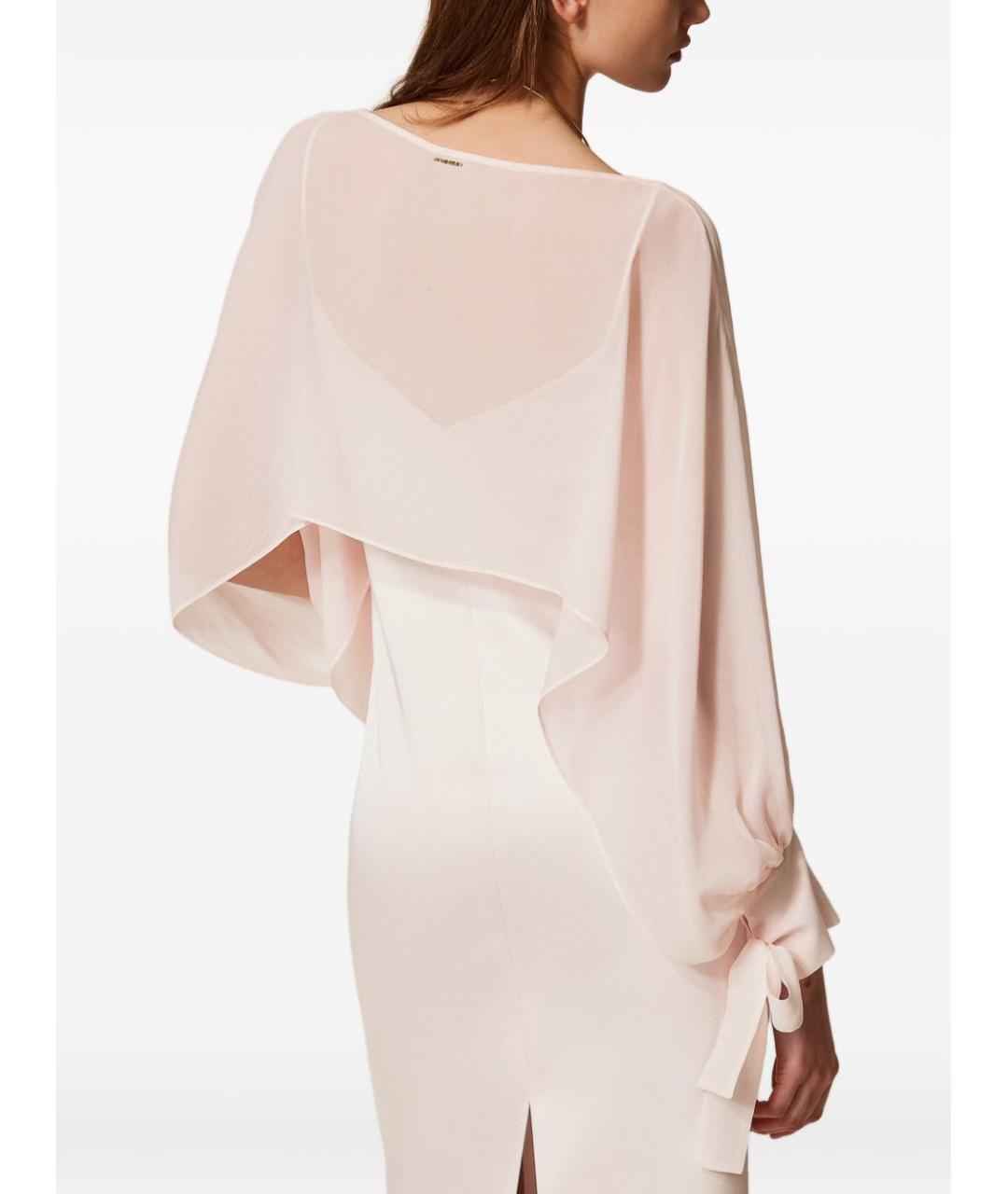 TWIN-SET Розовая вискозная блузы, фото 3