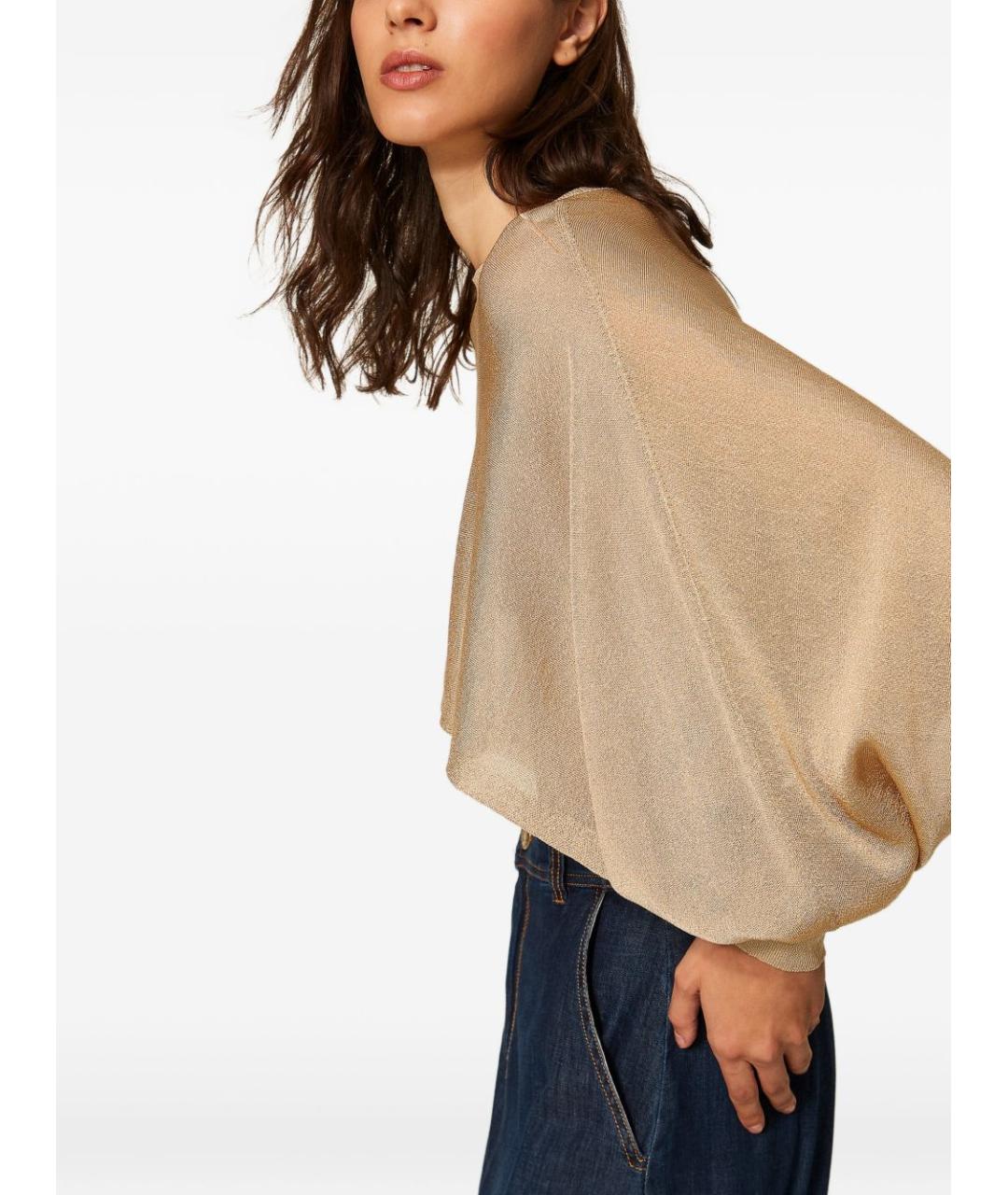 TWIN-SET Бежевый вискозный джемпер / свитер, фото 2