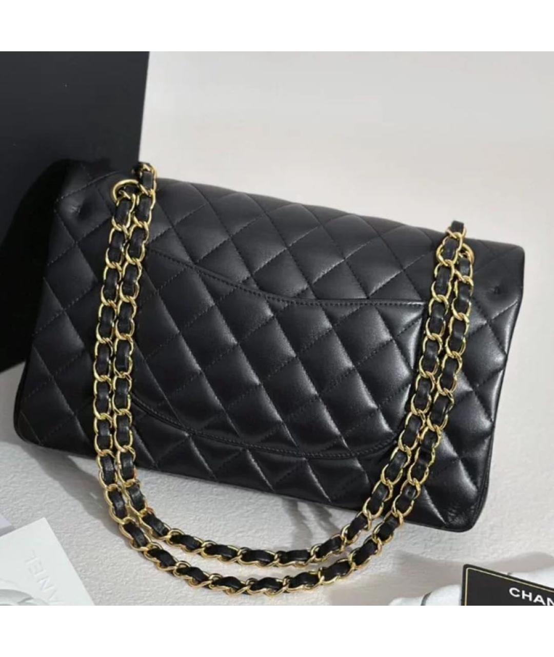 CHANEL Черная кожаная сумка через плечо, фото 3