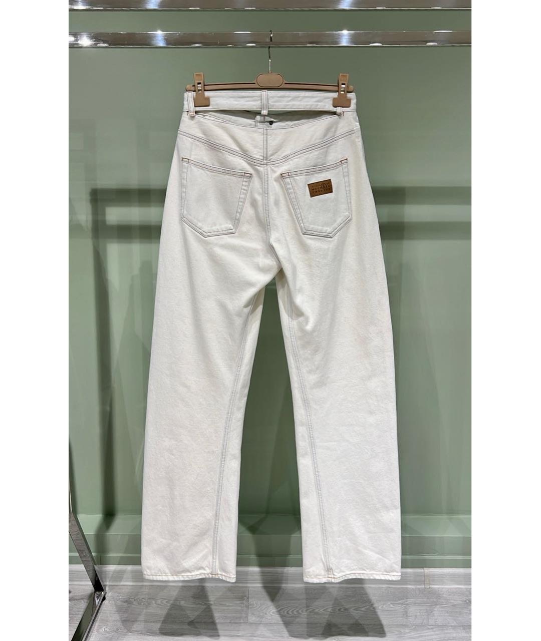 MM6 MAISON MARGIELA Бежевые хлопковые прямые джинсы, фото 2