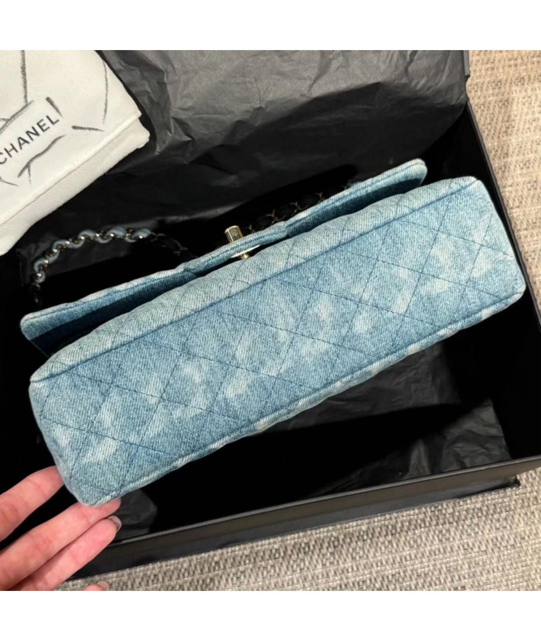 CHANEL Синяя деним сумка через плечо, фото 7