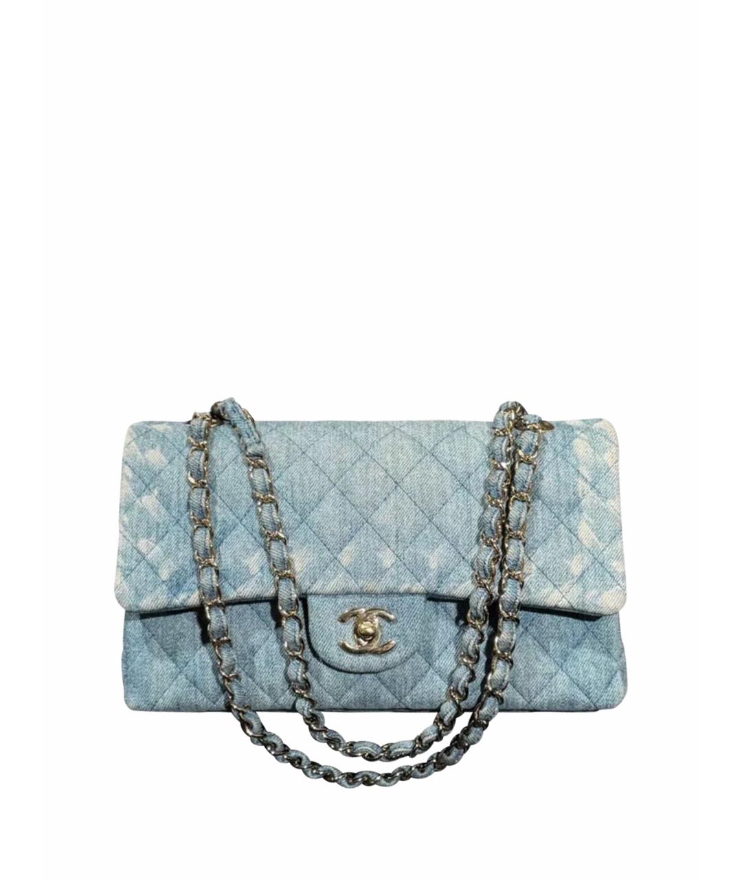 CHANEL Синяя деним сумка через плечо, фото 1